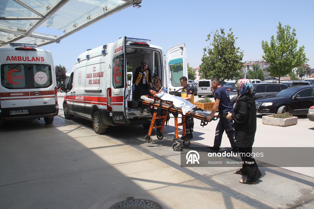 Beyşehirde zemin katın balkonundan düşen çocuk yaralandı