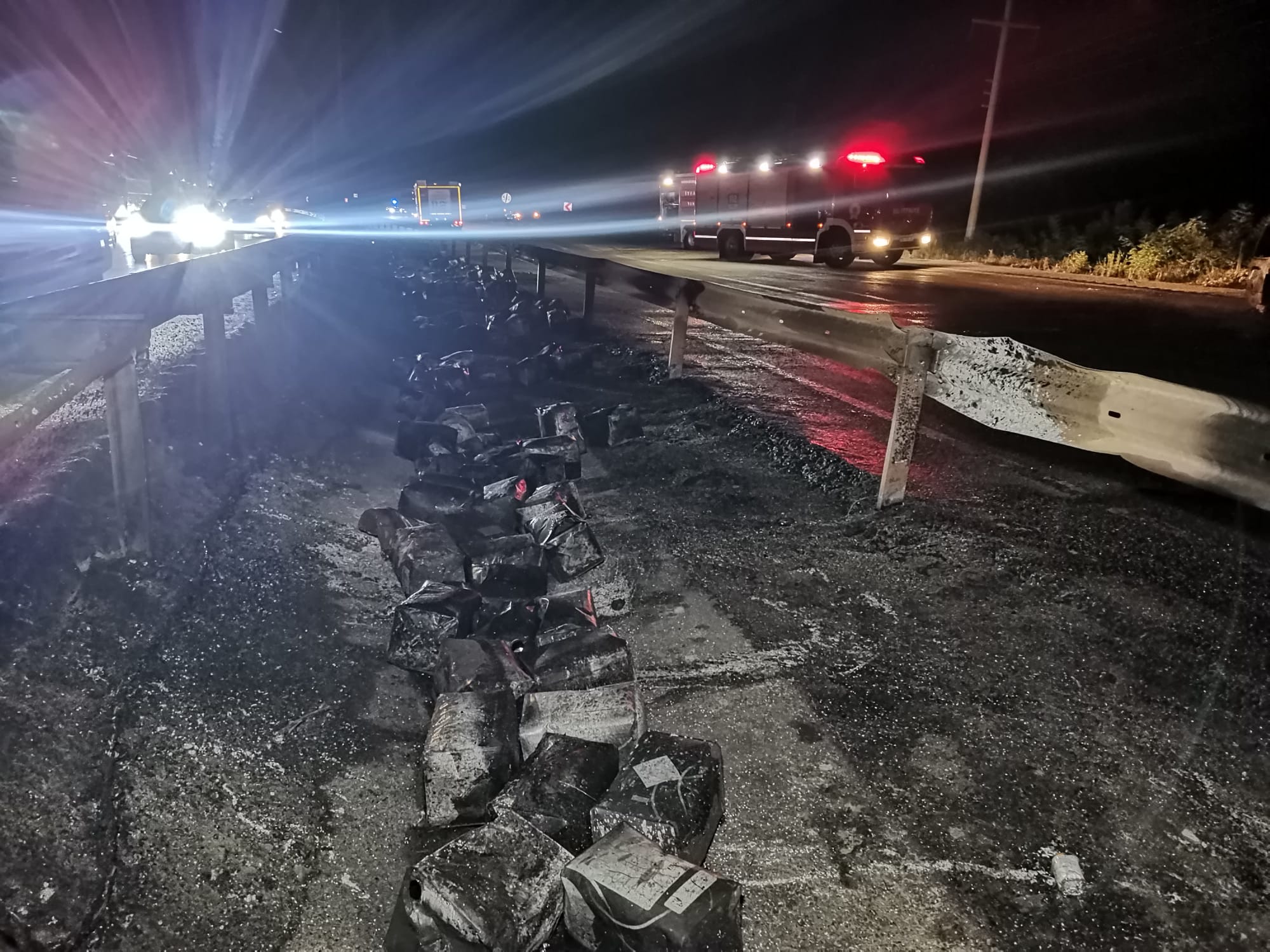 Samsun’da yanan TIR, 8 kilometre alevler içinde ilerledi TIR’da çıkan yangında alevler ağaçlara sıçradı 