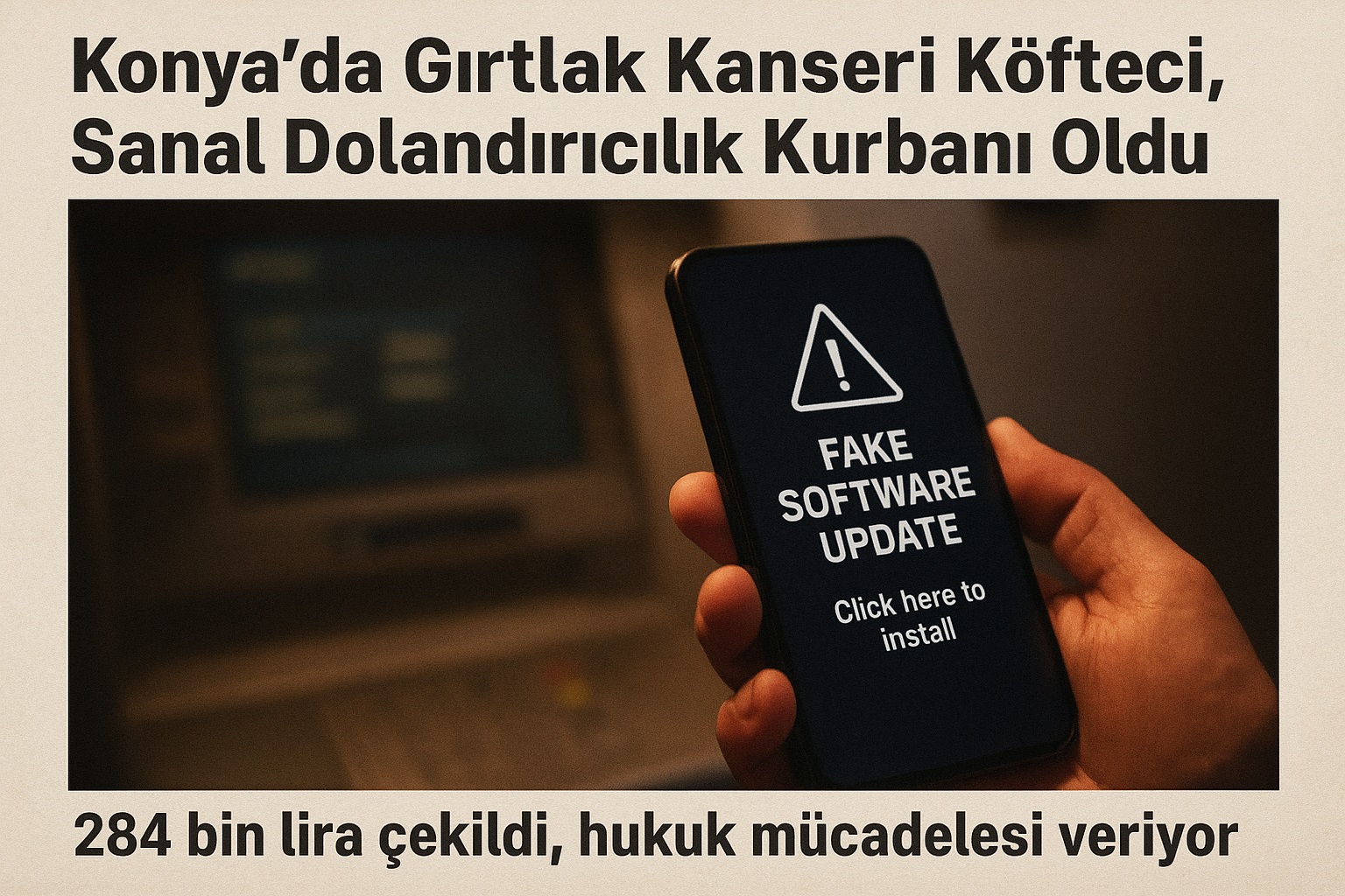 Konya'da Gırtlak Kanseri Köfteci, Sanal Dolandırıcılık Kurbanı Oldu
