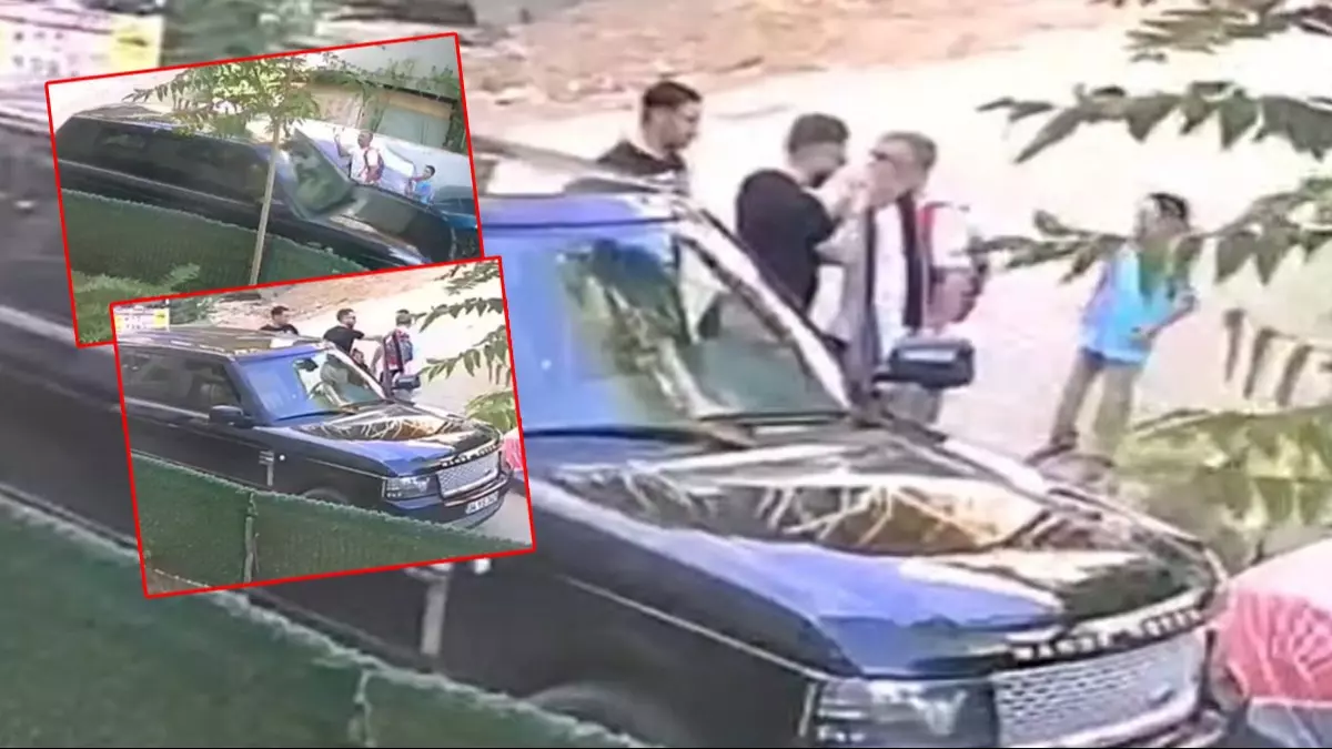 Trafik tartışmasında, çocuklarının yanında babalarına tokat attı