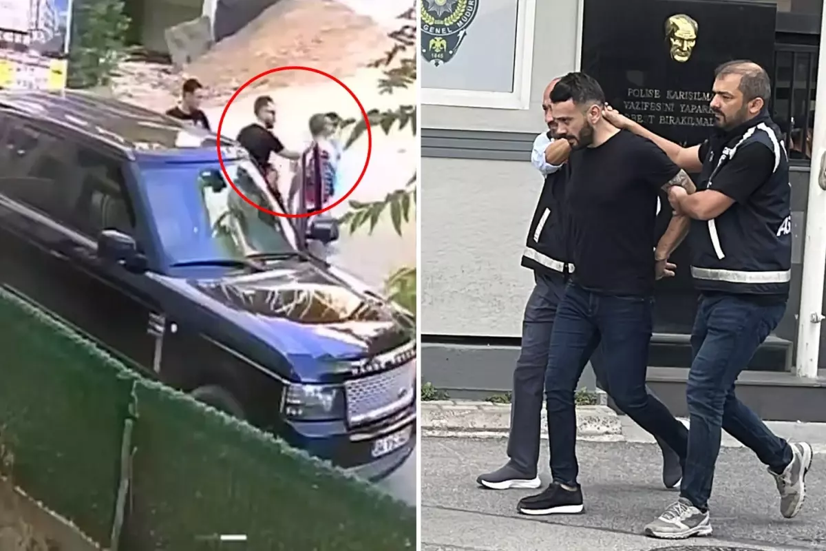 Çocuklarının gözü önünde babaya tokat atan cip sürücüsü tutuklandı