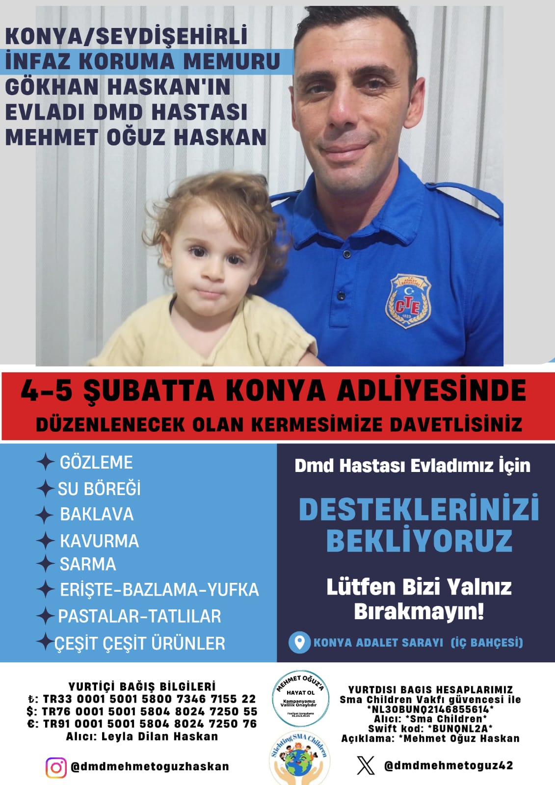 Konya Adliyesi’nde Umut Mesaisi: DMD Hastası Mehmet Oğuz İçin El Ele!