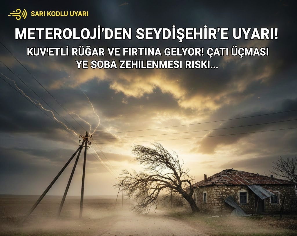 Meteoroloji’den "Sarı Kodlu" Uyarı: Seydişehir’de Fırtına Alarmı!