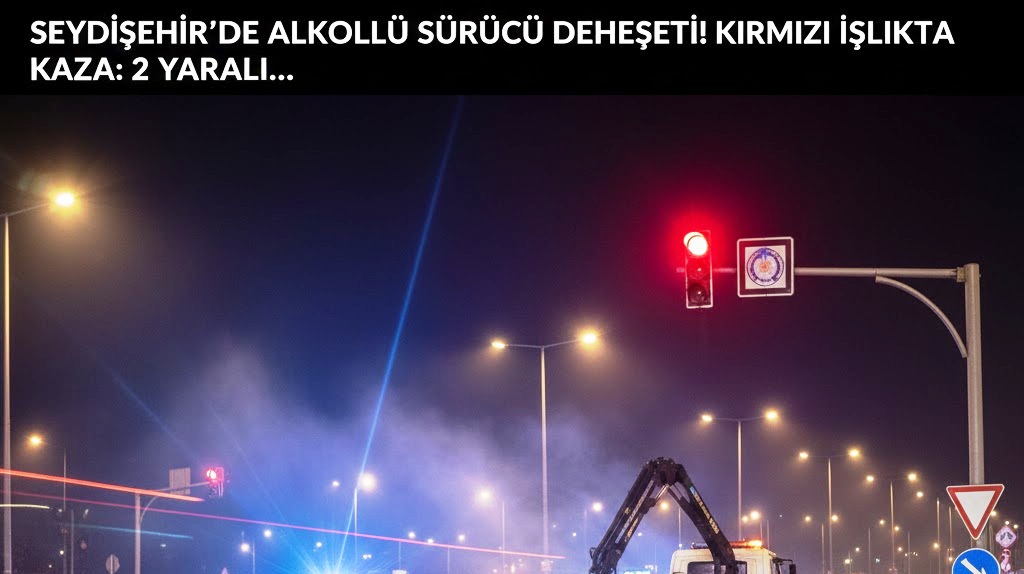 Seydişehir’de Alkollü Sürücü Dehşeti: Kırmızı Işıkta Bekleyen Araca Çarptı!