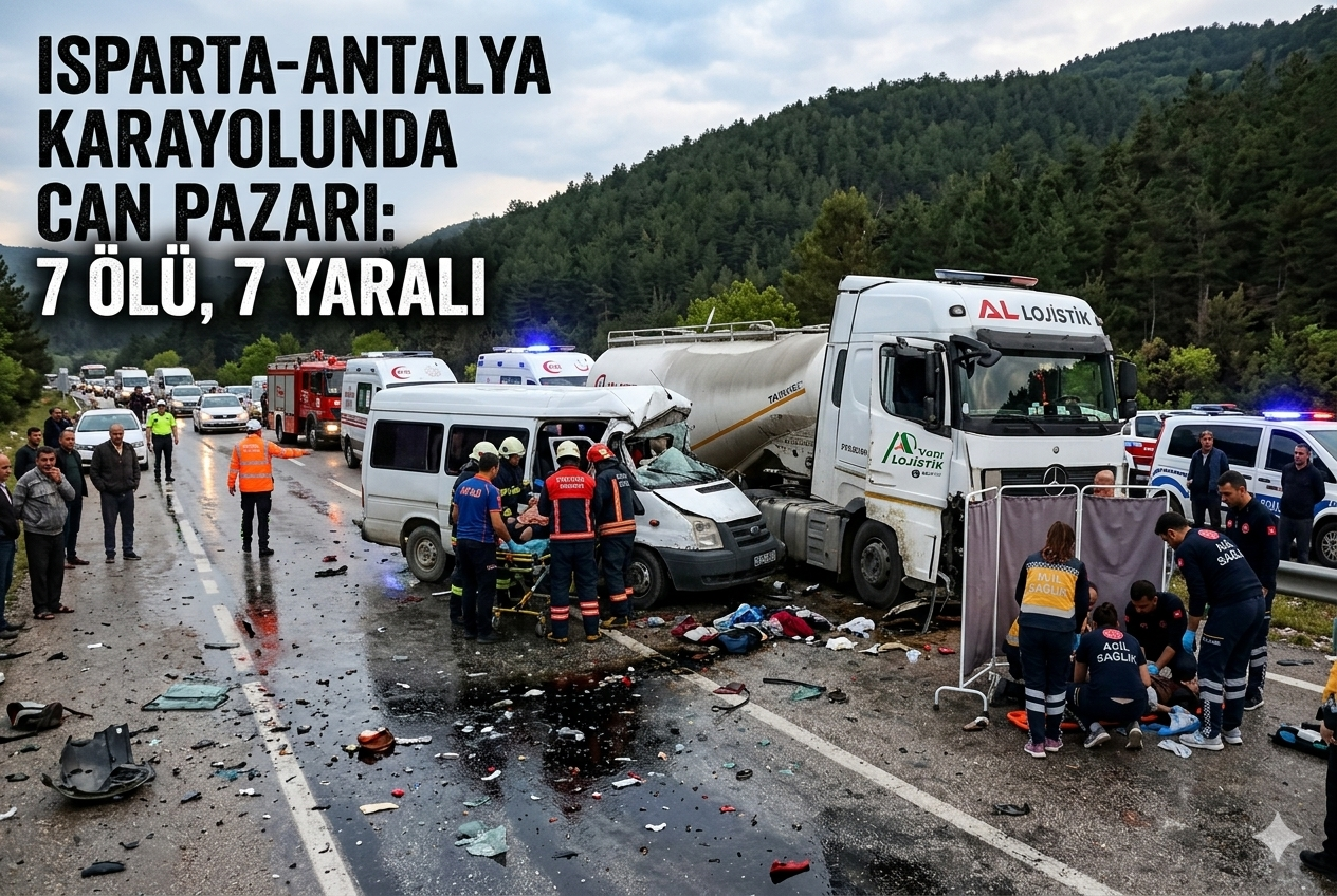 Isparta-Antalya Karayolunda Can Pazarı: 7 Ölü, 7 Yaralı