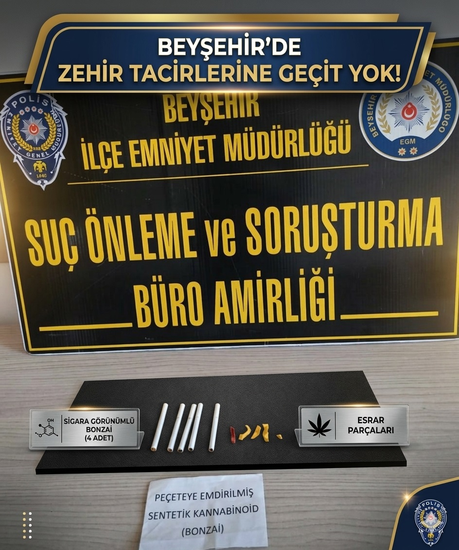 Beyşehir’de Zehir Tacirlerine Geçit Yok: Uyuşturucu ve Kaçakçılık Operasyonu!