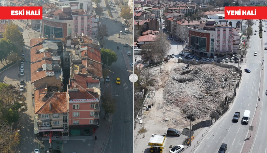 BAŞKAN ALTAY BEŞYOL KAVŞAĞI’NDA KAMULAŞTIRDIKLARI 8 BİNADA YIKIM ÇALIŞMALARINI TAMAMLADIKLARINI AÇIKLADI