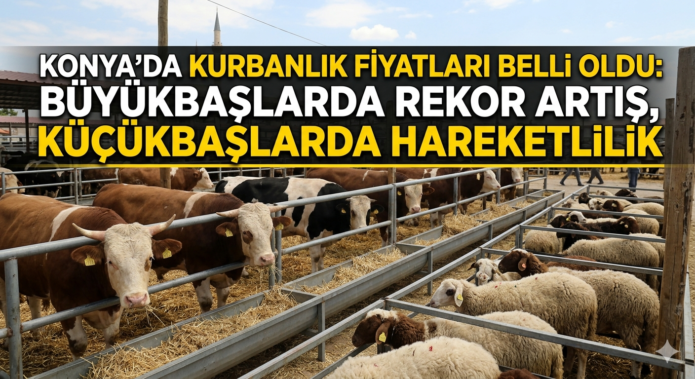 Konya’da Kurbanlık Fiyatları Belli Oldu: Büyükbaş 800 Bin TL’ye Kadar Çıkıyor