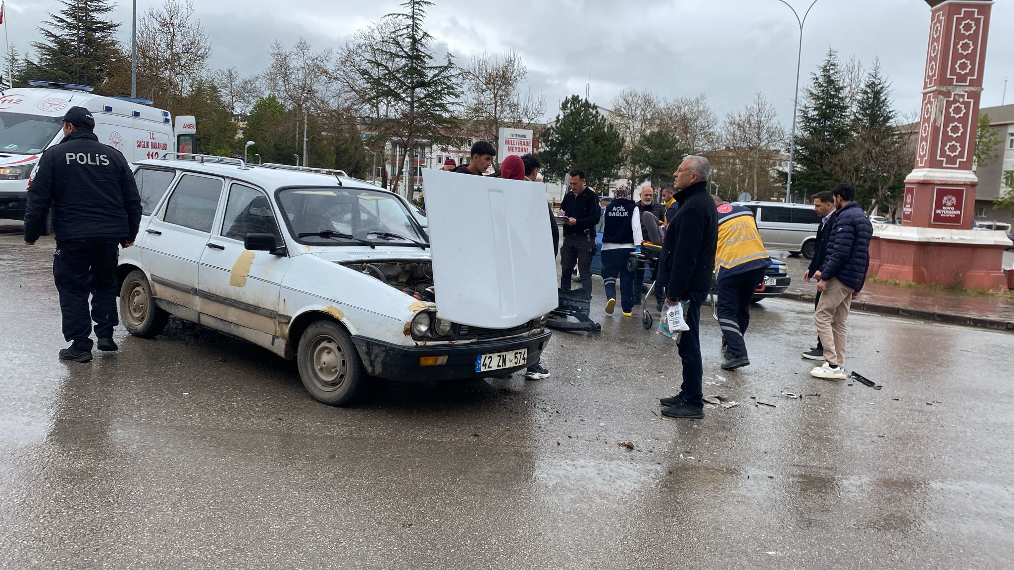 Seydişehir'de İki Otomobil Çarpıştı: 1 Yaralı