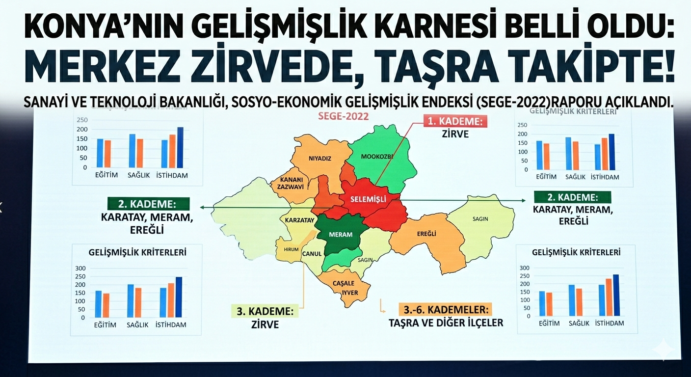 Konya’nın Gelişmişlik Rotası Çizildi: Selçuklu Zirvede, İlçeler Yarışta!