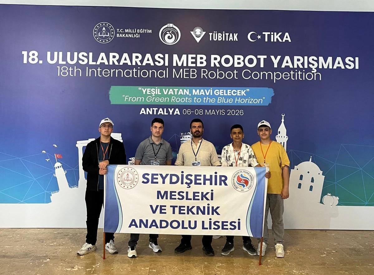 SEYDİŞEHİR MTAL, ULUSLARARASI ROBOT YARIŞMASI’NDA DÜNYA DEVLERİYLE YARIŞTI!