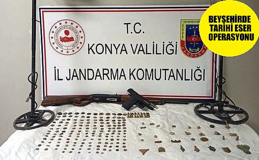 Beyşehir'de jandarmadan tarihi eser operasyonu