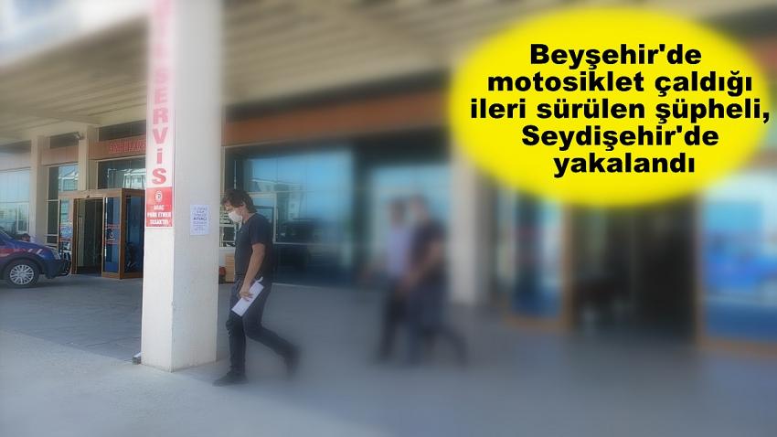 Beyşehir'de motosiklet çaldığı ileri sürülen şüpheli, Seydişehir'de yakalandı