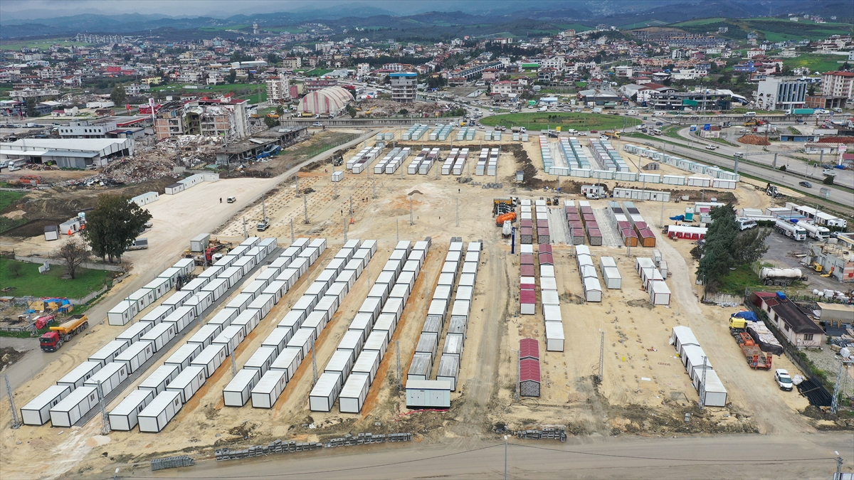 Hatay'daki Konya Konteyner Kentte 349 konteyner belirlenen alana yerleştirildi