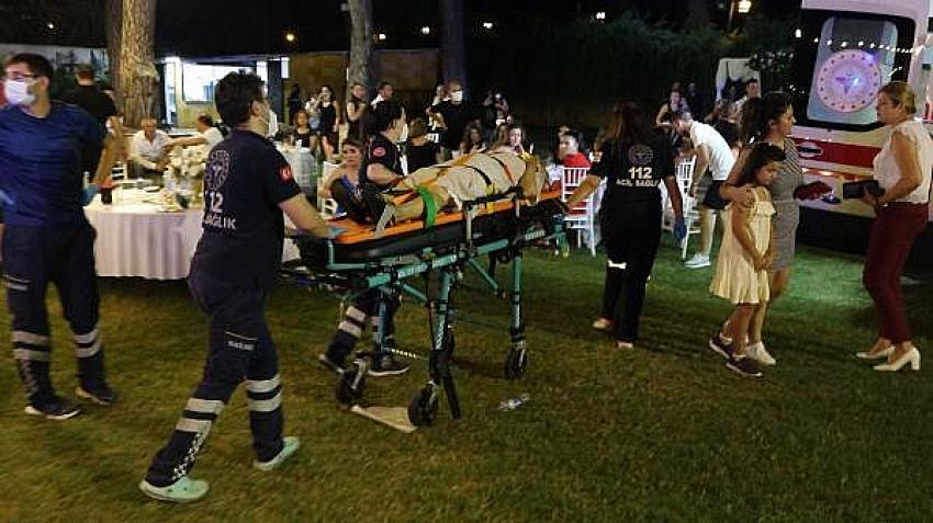 Kır düğünü yapılan alandaki ağacın devrilmesi sonucu 10 kişi yaralandı