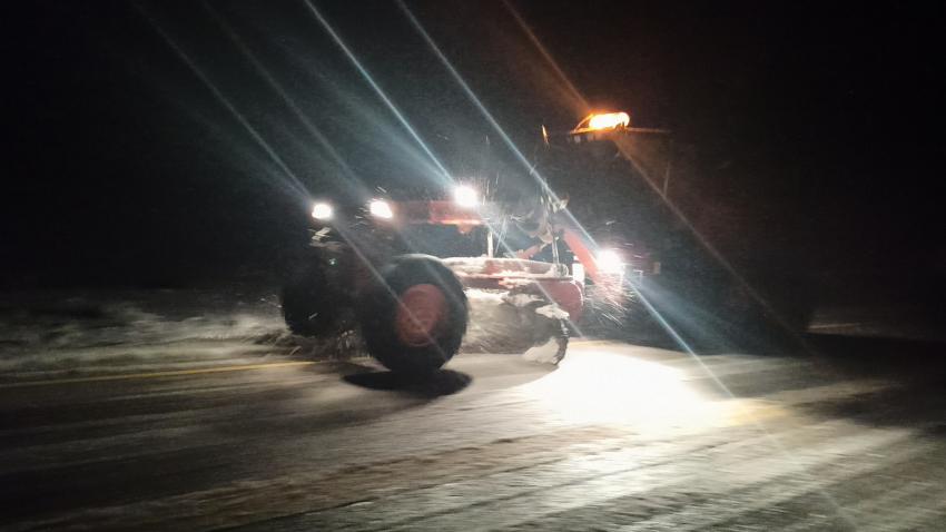 Konya - Antalya kara yolunda kar yağışı etkili oldu.