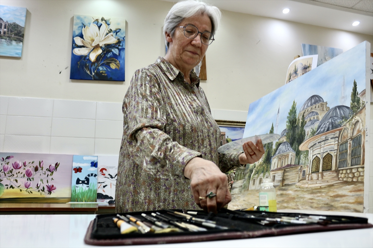 KONYA - Çocukken kurduğu ressam olma hayalini, kanseri yendikten sonra gerçekleştirdi
