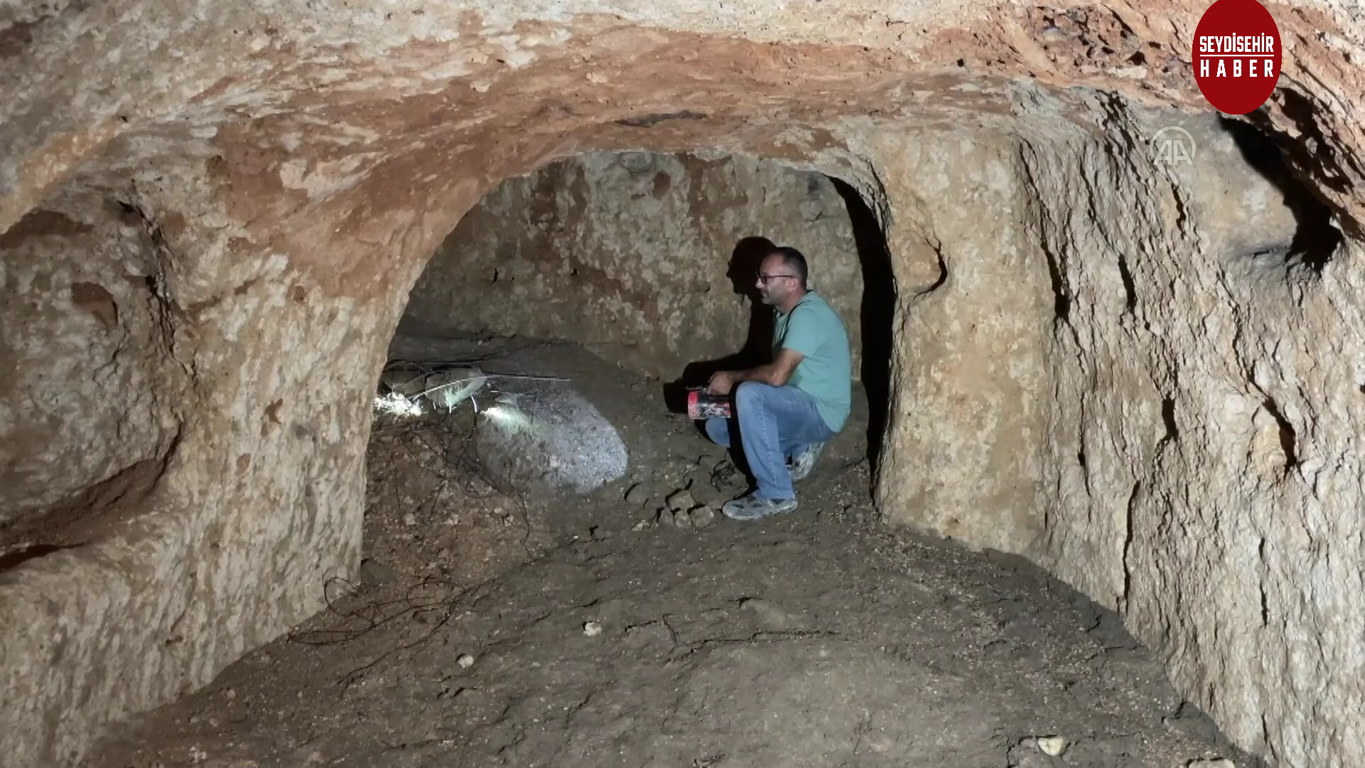 Konya'da tesadüfen keşfedilen antik yer altı şehri heyecanlandırdı