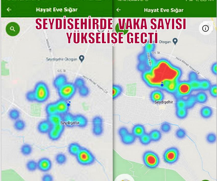 Seydişehir'de  Vaka sayısı  yükselişe   geçti