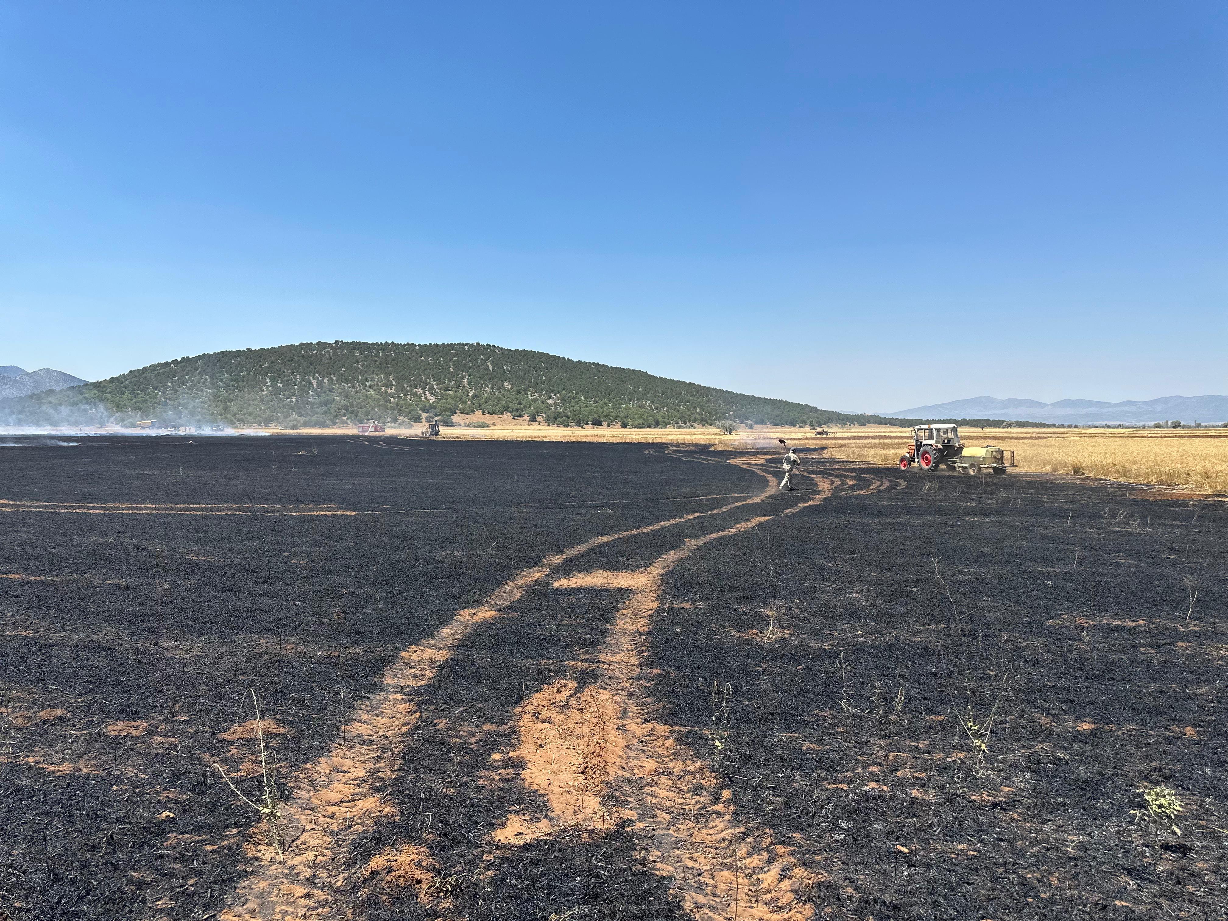 Ahırlı'da Tarım Arazisinde Çıkan Yangın, Vatandaşların Yardımıyla Söndürüldü - Görsel 4