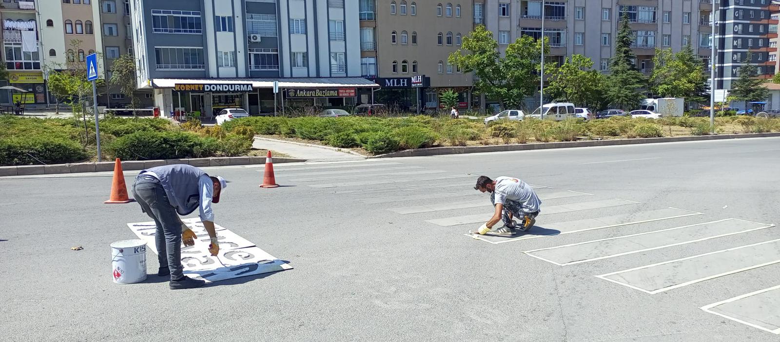 YAYA GEÇİTLERİ BOYANIYOR  - Görsel 4