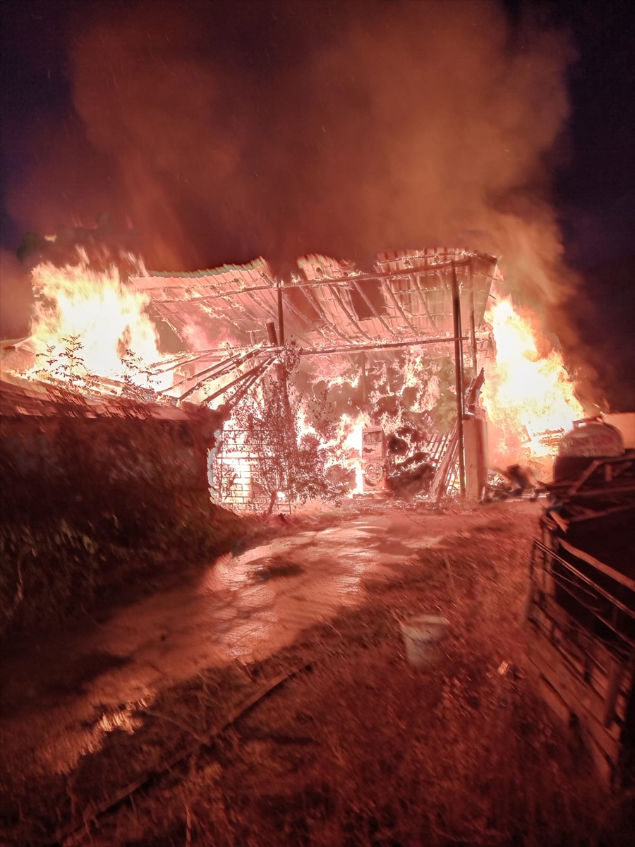 Seydişehirde çıkan samanlık yangınında 2 kişi yaralandı. - Görsel 5