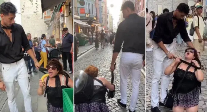 İstanbul - Beyoğlu'nda kadının boynuna tasma takıp gezdirdi: 2 tutuklama - Görsel 3