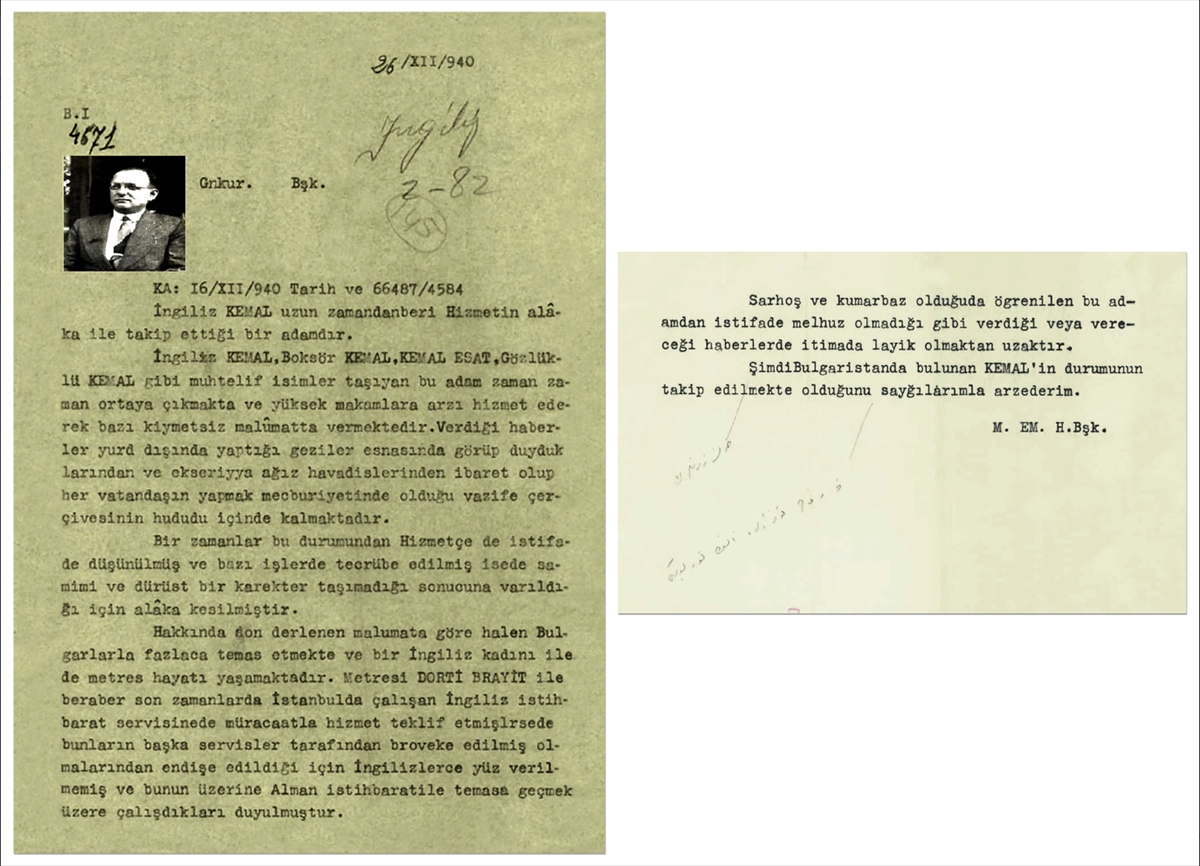MİT, hakkında romanlar yazılıp filmler çekilen "İngiliz Kemal"e ilişkin belge paylaştı - Görsel 1
