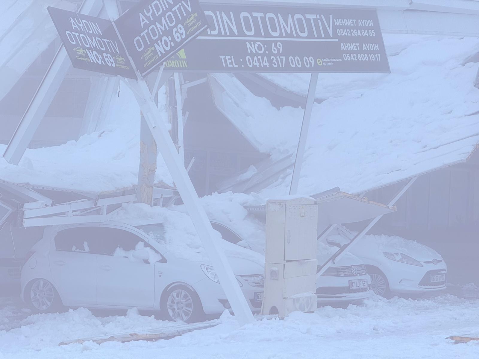 Şanlıurfa’da kar nedeniyle çatılar çöktü; 67 araç hasar gördü - Görsel 6
