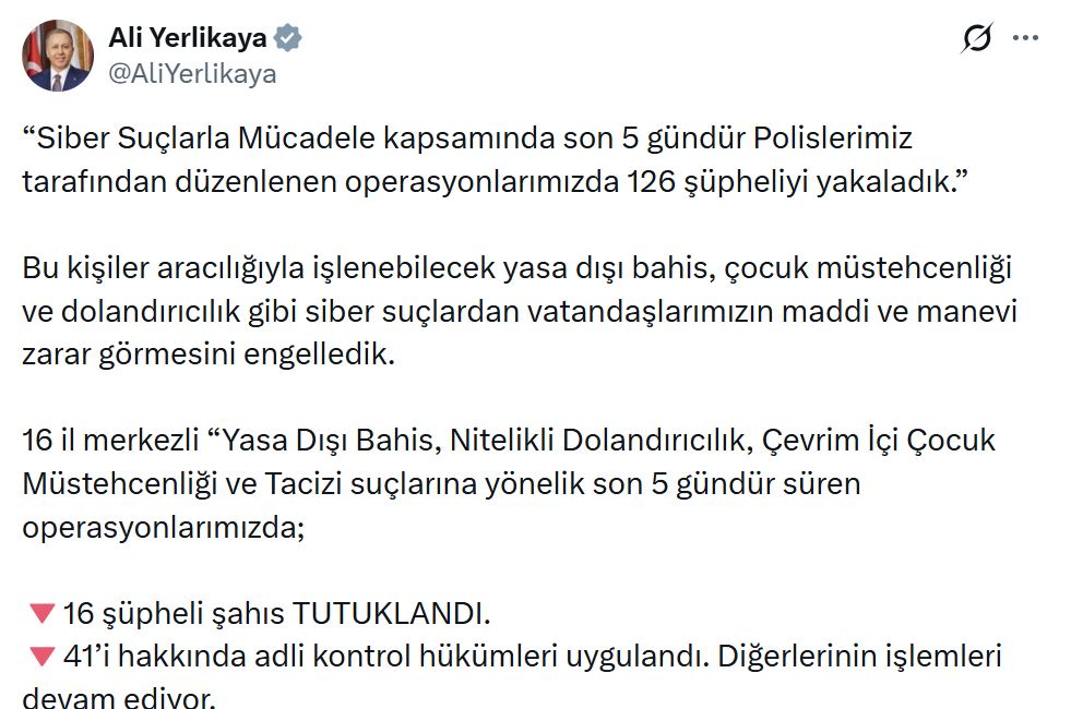 Konya  Dahil 16 ilde siber suç operasyonu: 126 gözaltı - Görsel 1