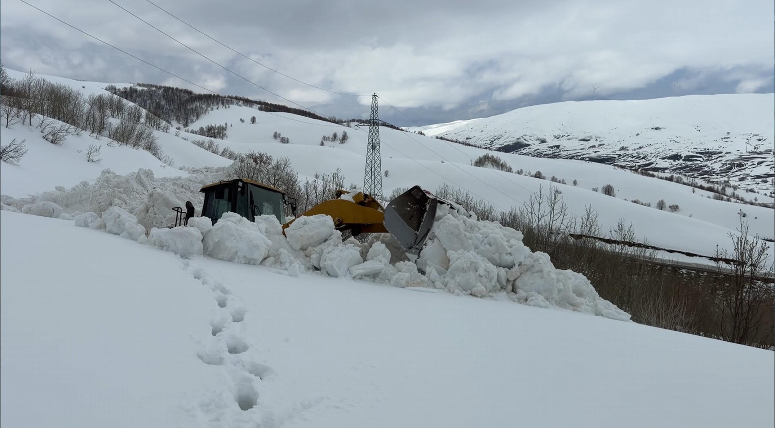 Muş'ta nisan ayı ortasında karla mücadele - Görsel 1