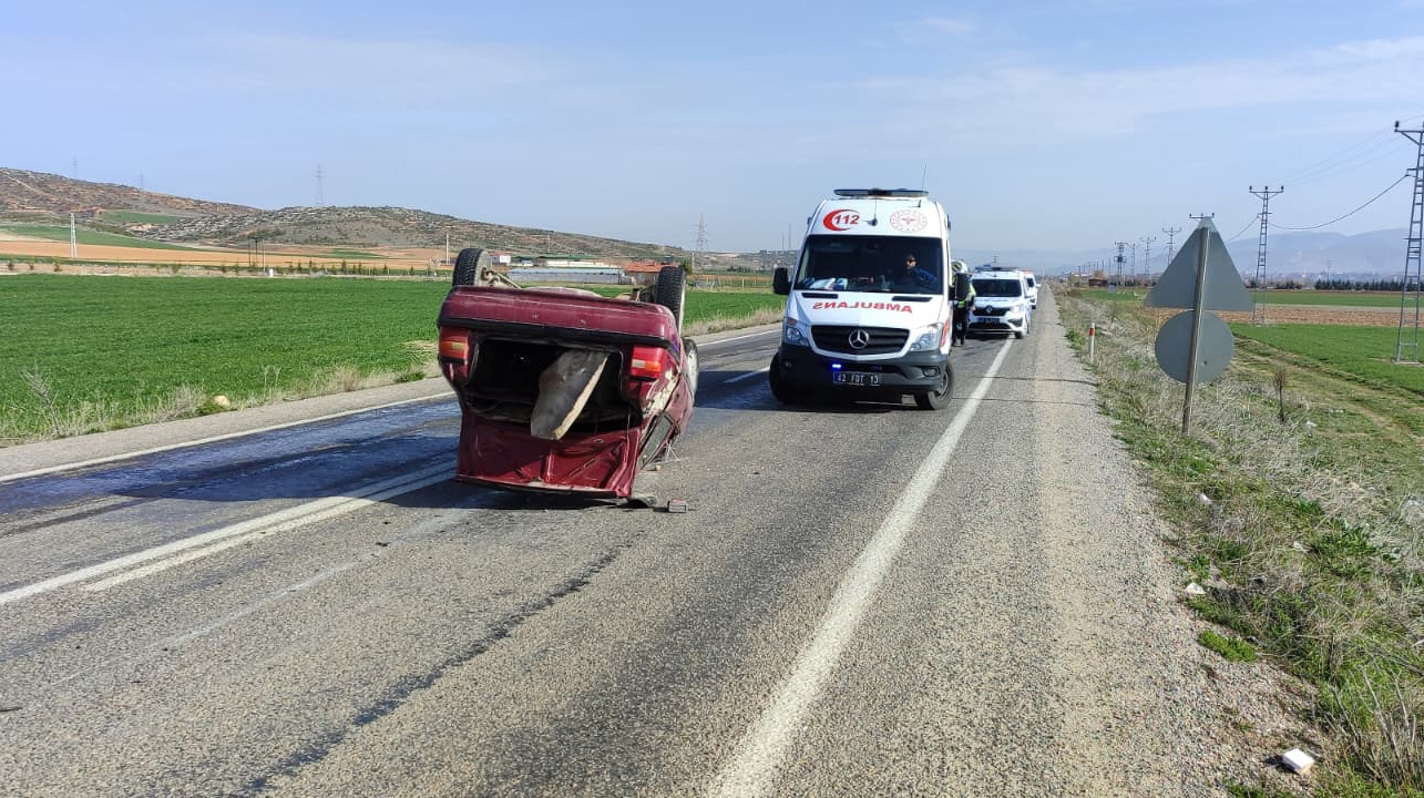 Konya'da 2 otomobil çarpıştı; 6 yaralı - Görsel 2