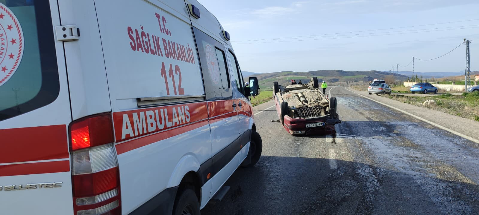 Konya'da 2 otomobil çarpıştı; 6 yaralı - Görsel 4