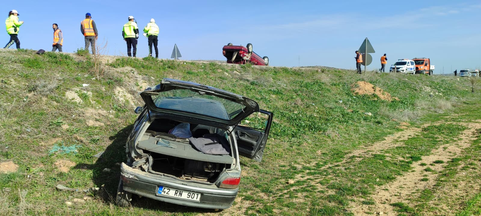 Konya'da 2 otomobil çarpıştı; 6 yaralı - Görsel 5