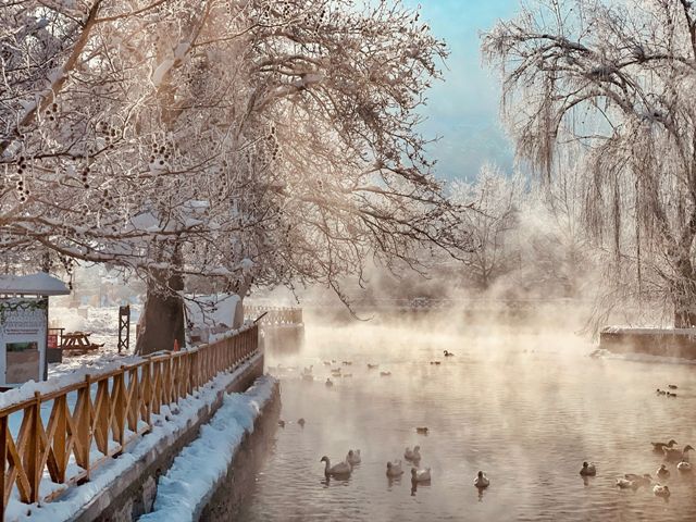 KUĞULU PARKTAN MUHTEŞEM  KIŞ MANZARASI