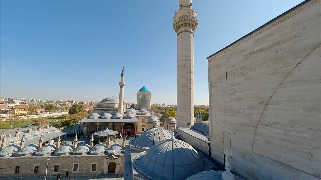 Mevlana Müzesi FPV dronla görüntülendi