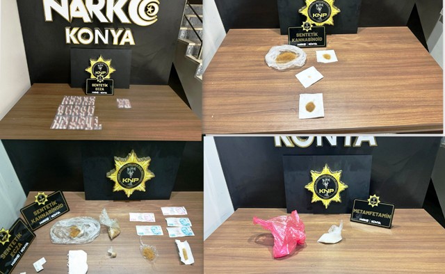 KONYA’DA ZEHİR TACİRLERİ POLİSTEN KAÇAMADI: 7 ŞÜPHELİ TUTUKLANDI