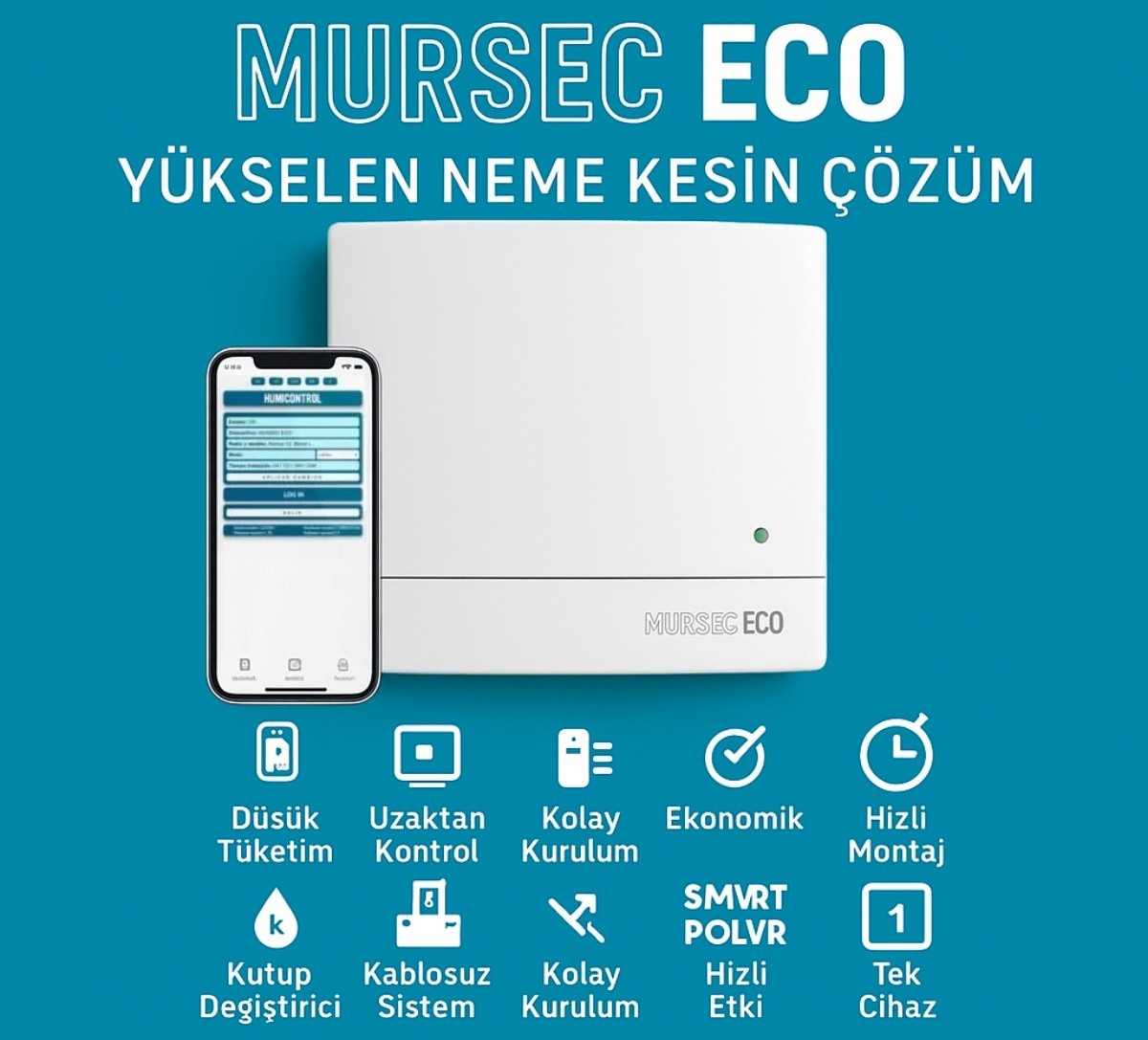 Mursec ECO Nem Alma Cihazı ile Rutubete Kalıcı Veda Edin