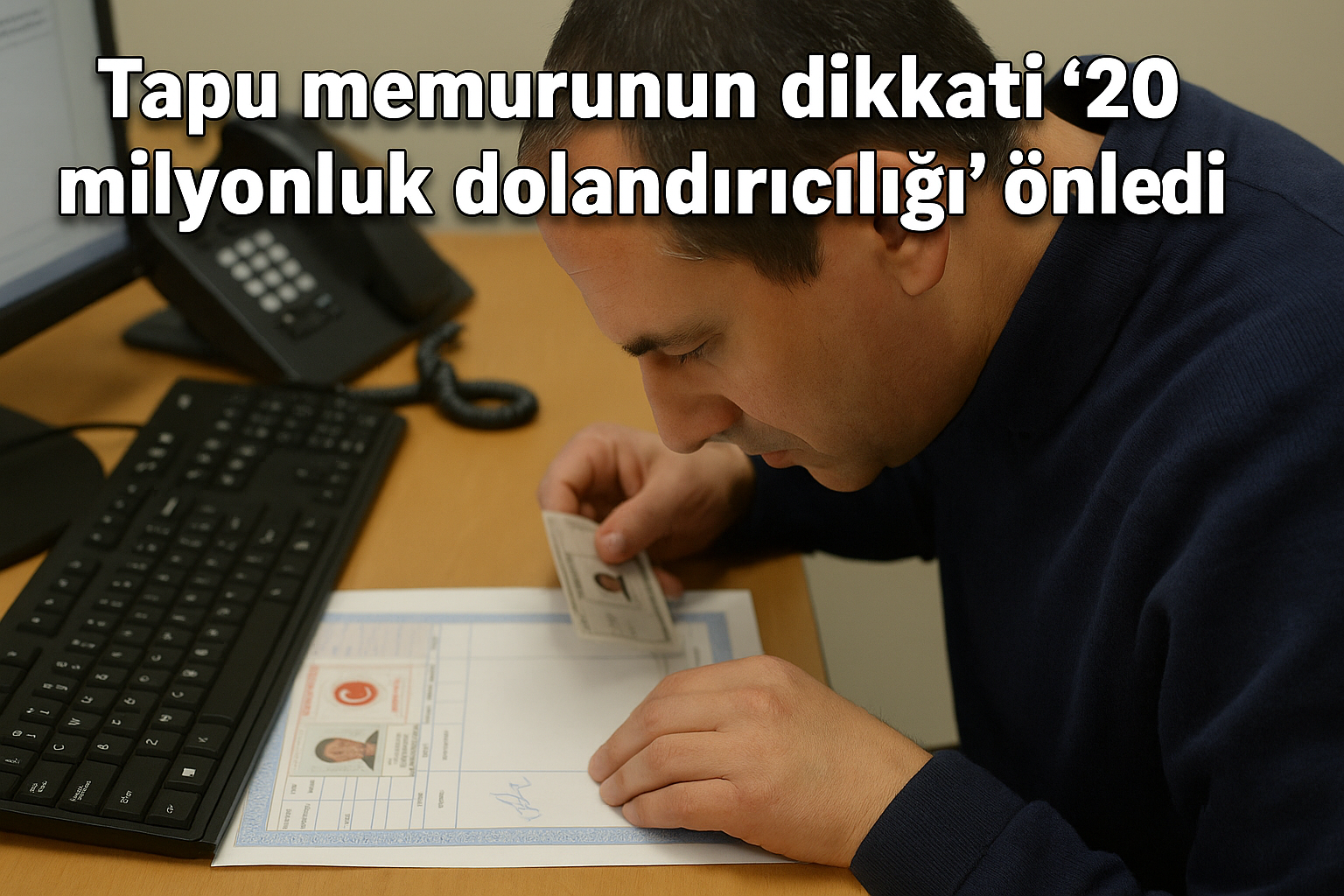 Tapu memurunun dikkati "20 milyonluk dolandırıcılığı" önledi