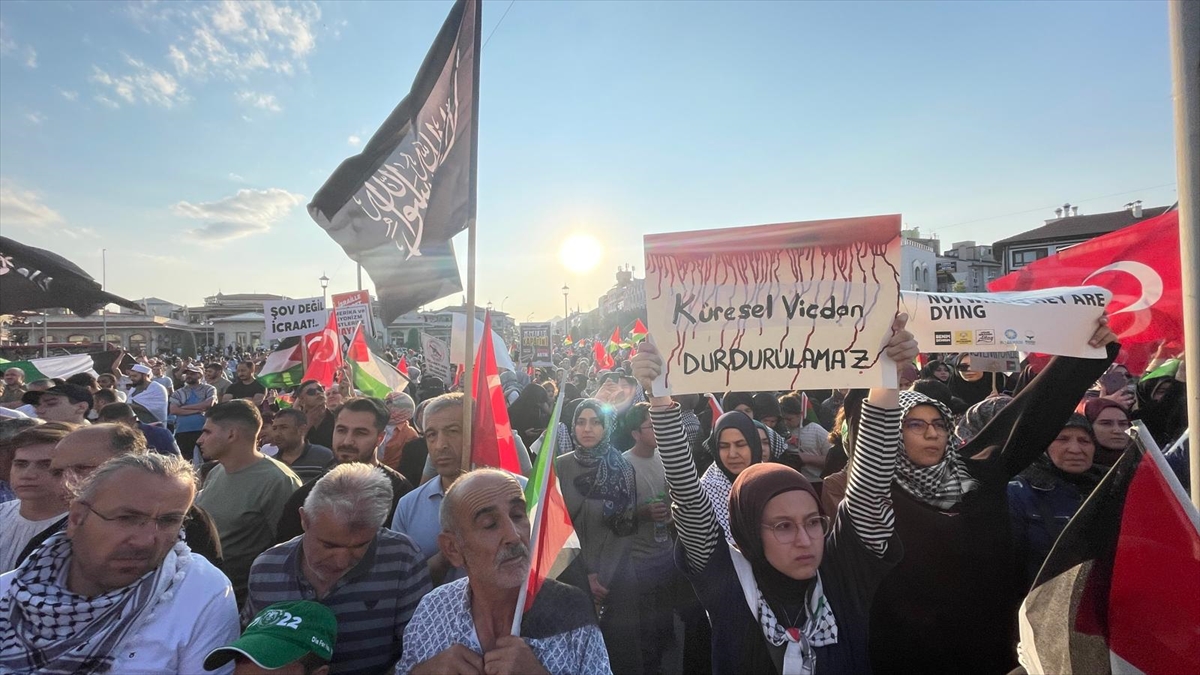 Konya'da Gazze'ye destek yürüyüşü yapıldı