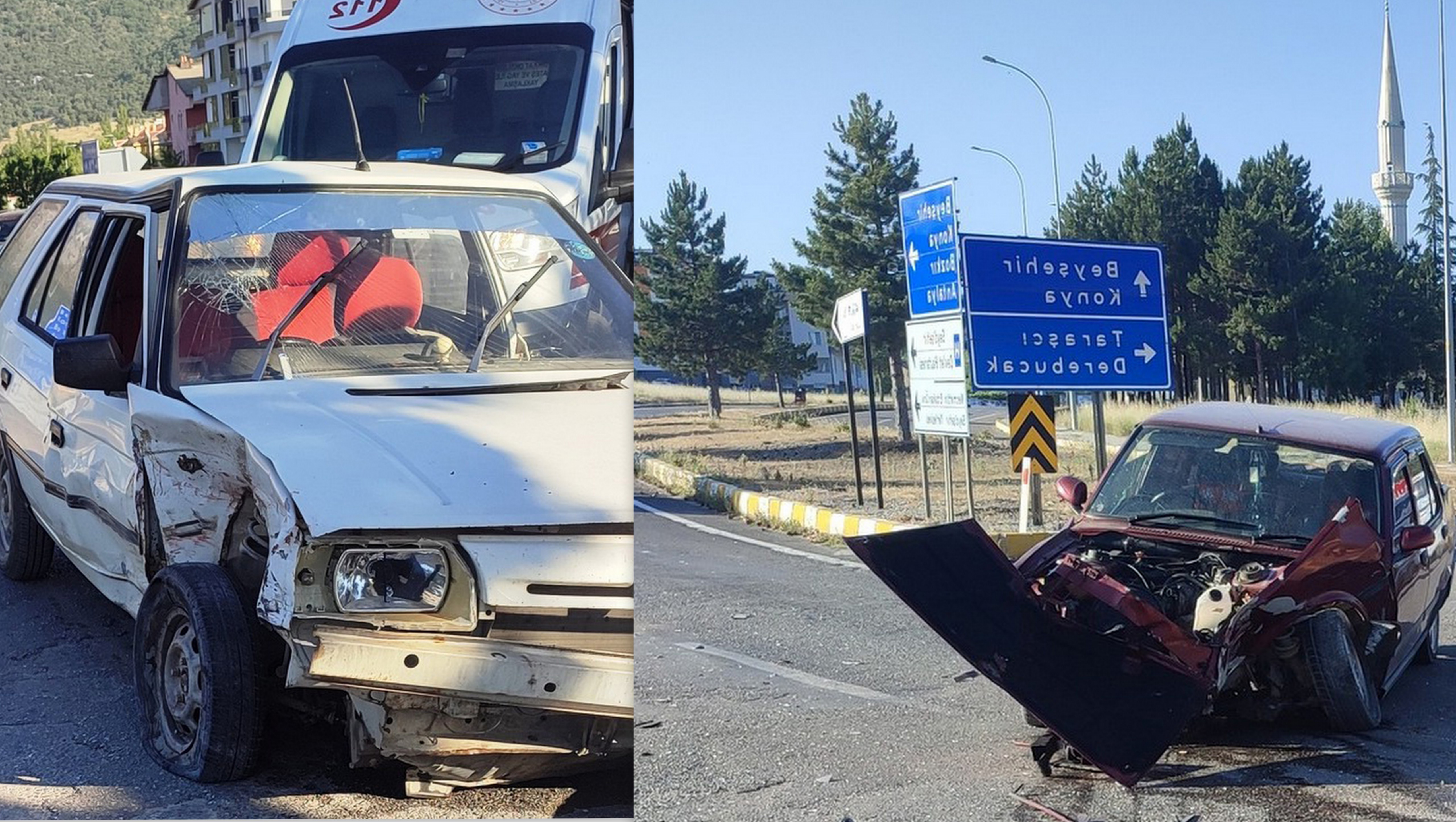 Seydişehir Taraşçı Kavşağı'nda İki Araç Çarpıştı: 2 Yaralı