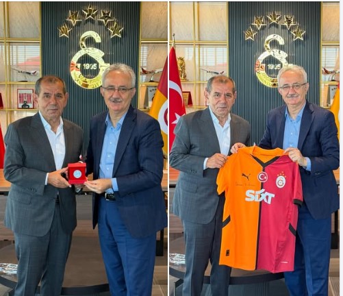 Seydişehirli  Bürokrat Darphane Genel Müdürü Yasir Şahin, Galatasaray Başkanı Dursun Özbek'i Ziyaret Etti