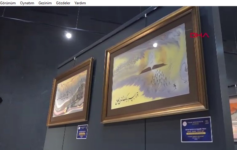 Samsun - 3 sanatın birleştirildiği 'Kainat Ayetlerinin Sanatla Tefsiri' sergisi festivalde