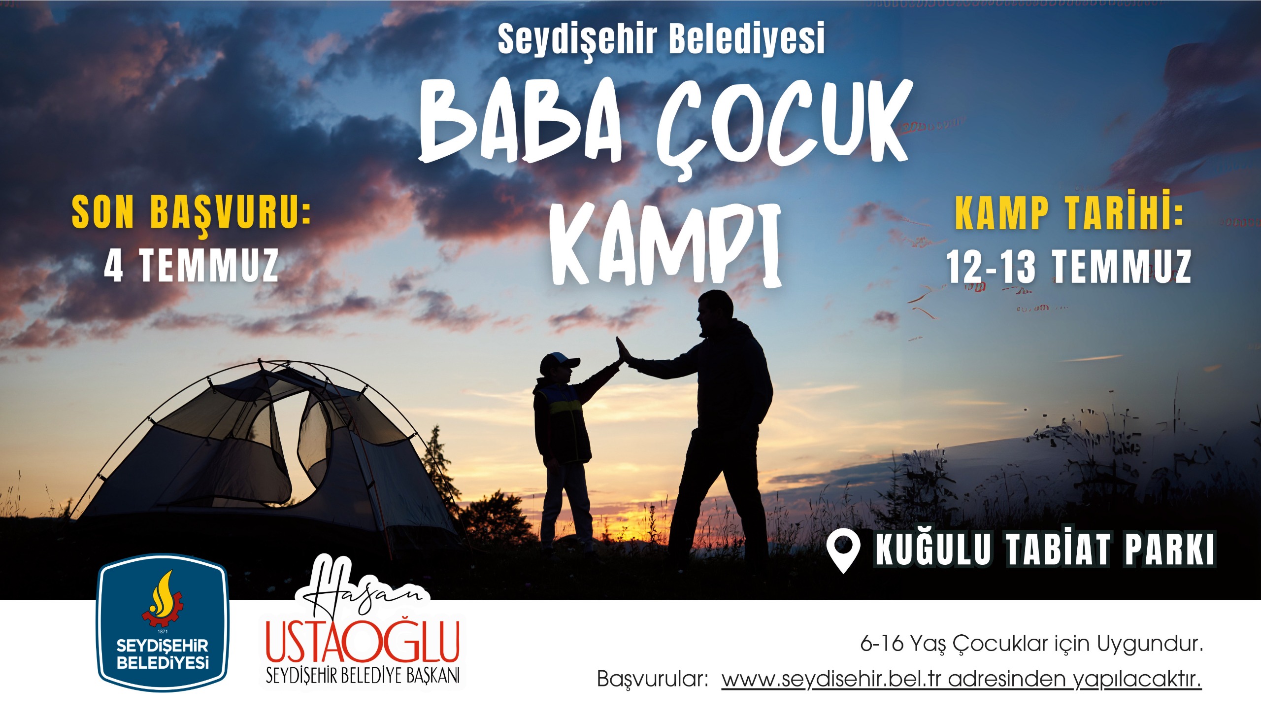 SEYDİŞEHİR BELEDİYESİ GELENEKSEL BABA ÇOCUK KAMPI BAŞLIYOR