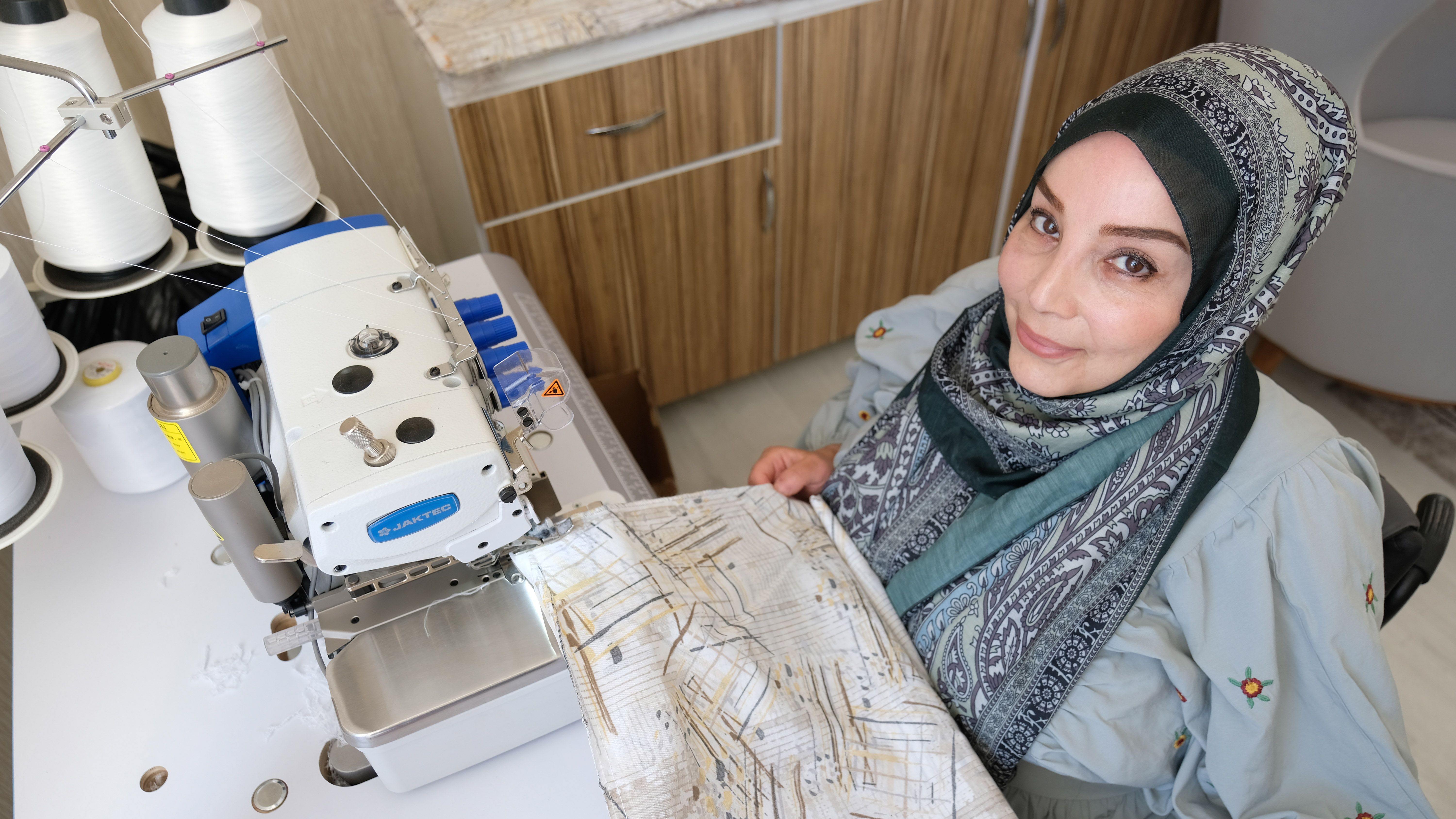 Konya- Tekerlekli sandalyeyle hayata tutundu