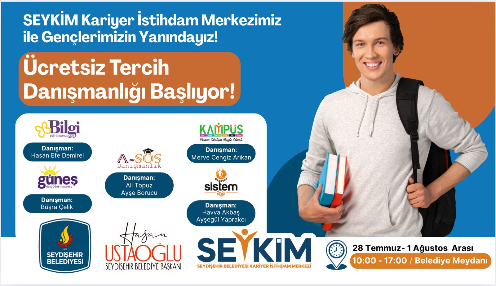 SEYKİM‘DEN ÖĞRENCİLERE TERCİH DANIŞMANLIĞI HİZMETİ