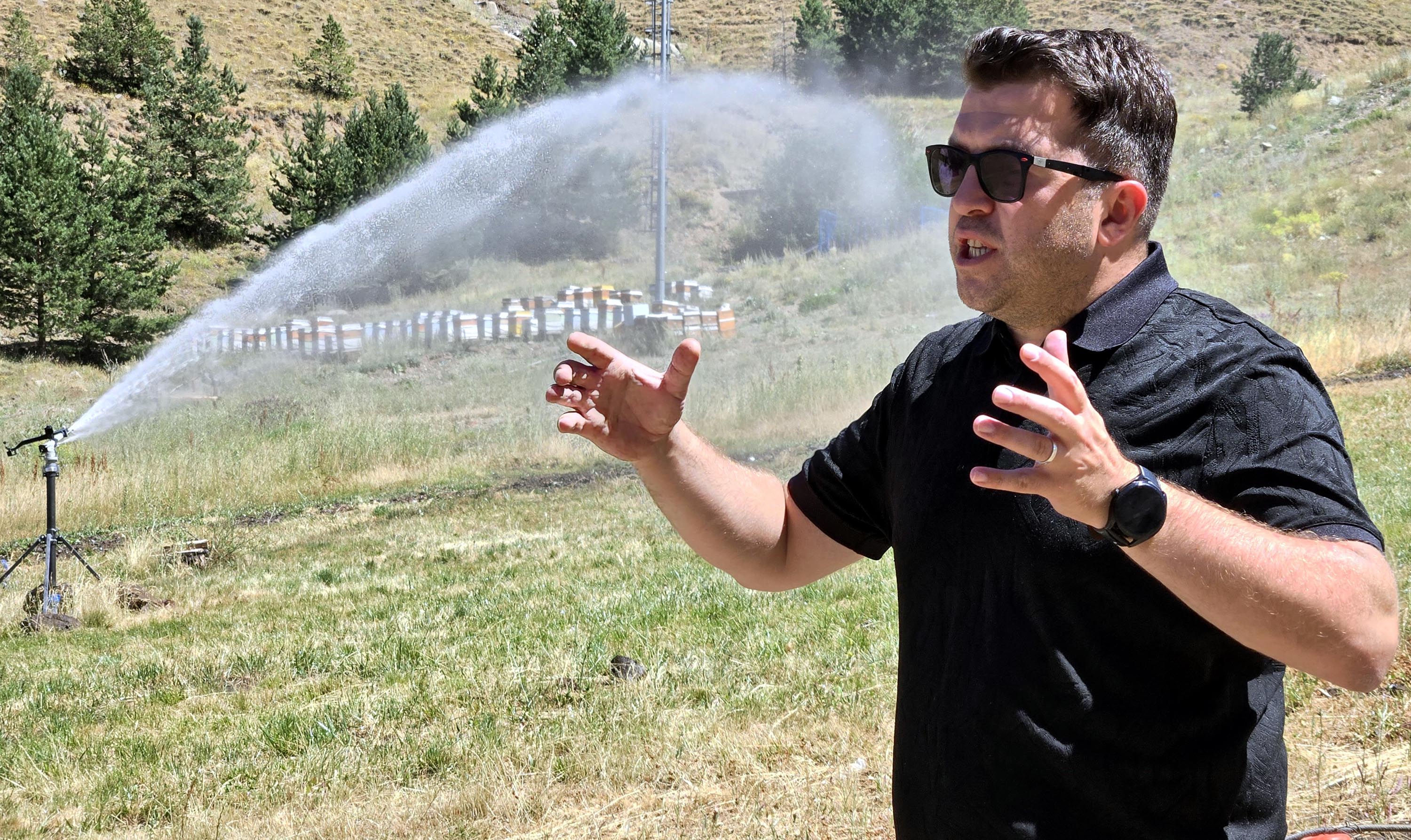 Erzurum- Palandöken'i ağaçlandırma ve çimlendirme projesinde arılar da kullanılıyor