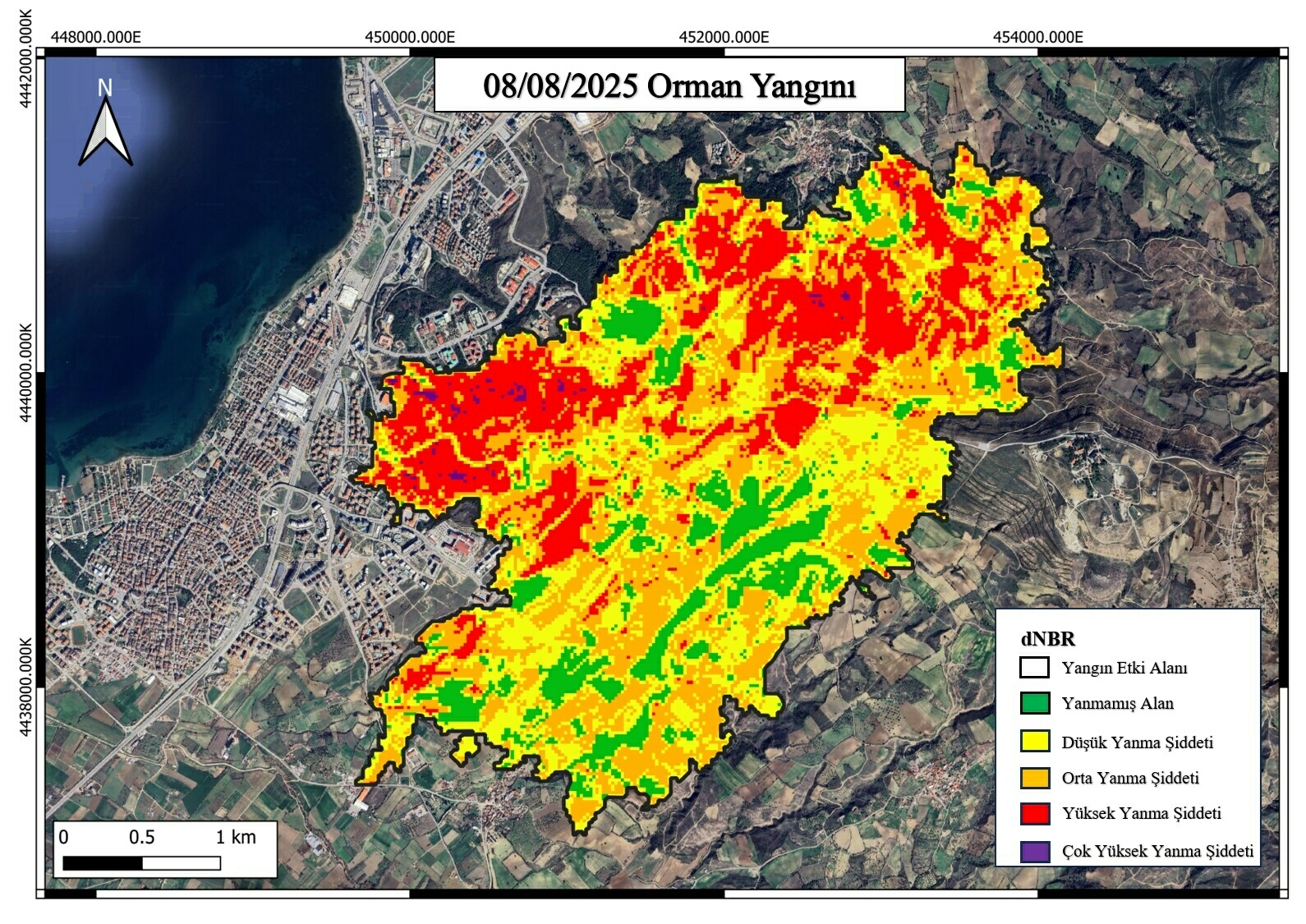 Çanakkale'de 4 büyük yangının zararı, uzaktan algılama yöntemiyle analiz edildi