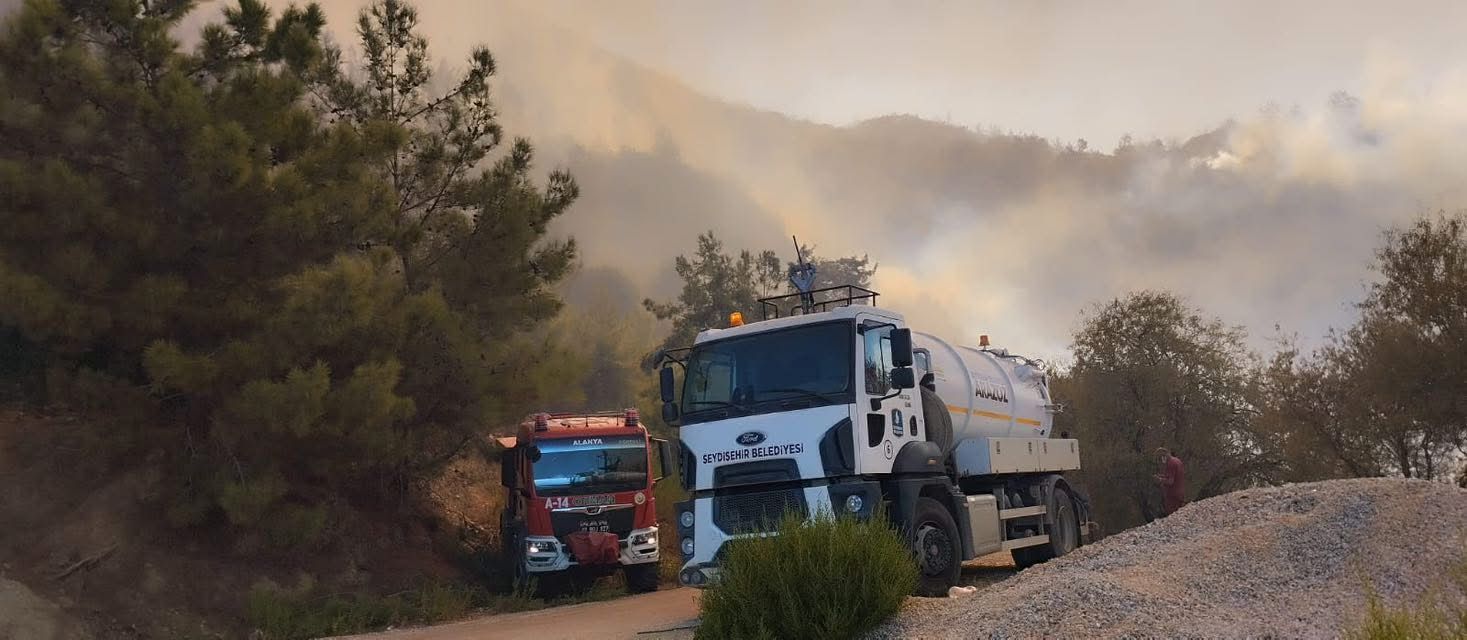 SEYDİŞEHİR BELEDİYESİNDEN ALANYA'DAKİ ORMAN YANGININA DESTEK