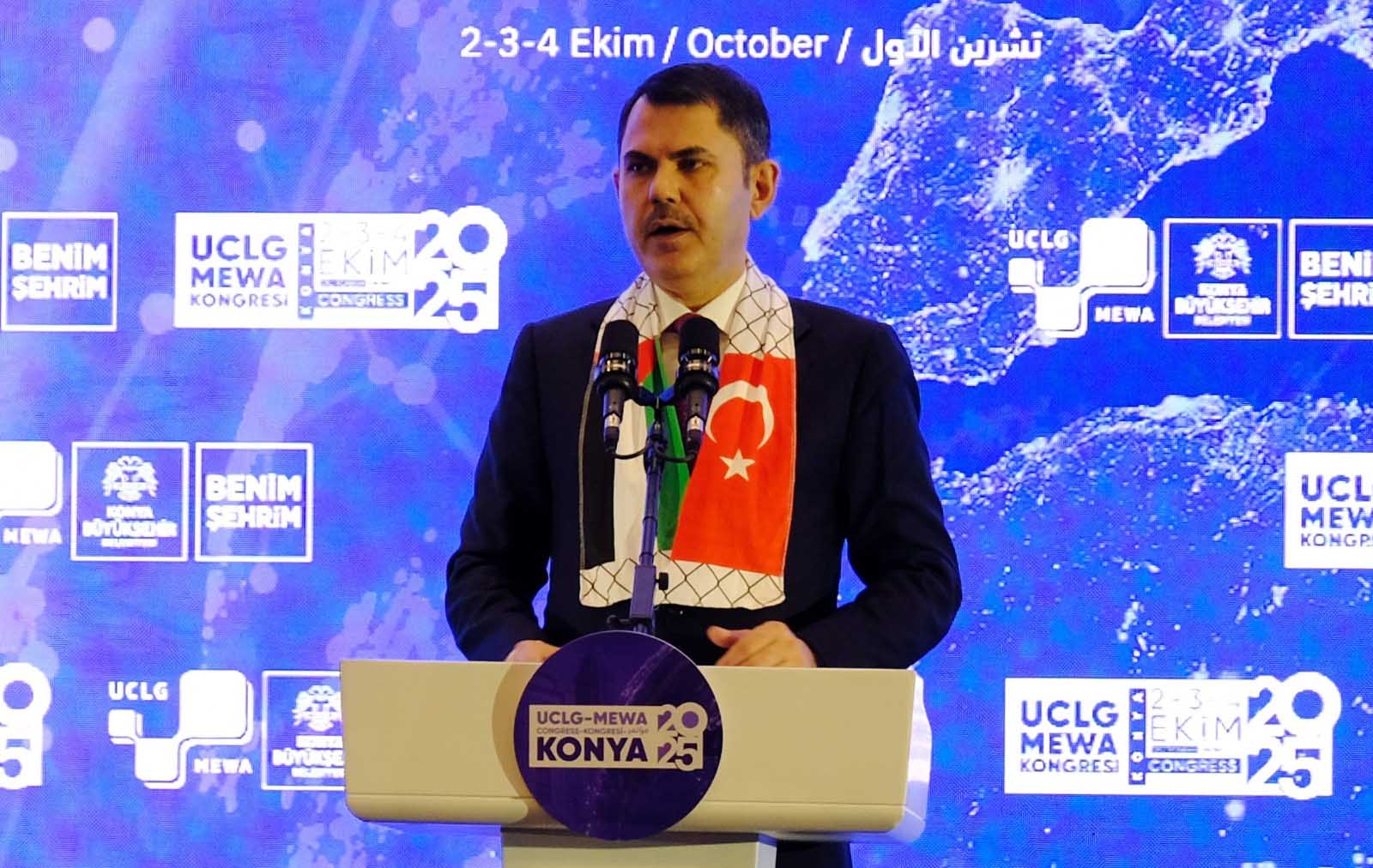 Konya- Bakan Kurum: İnsanlığın ortak vicdanına yapılan barbar saldırıyı lanetliyorum